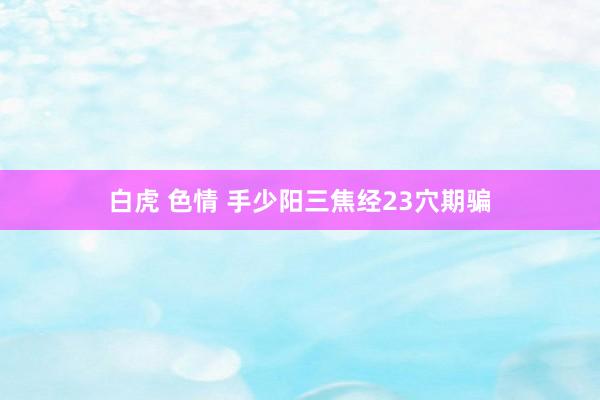 白虎 色情 手少阳三焦经23穴期骗